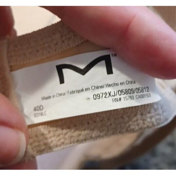 MAIDENFORM Sz 40D Push Up Nude Bra Padded Sexy Support Cross Back Wired Stretch - Picture 11 of 12